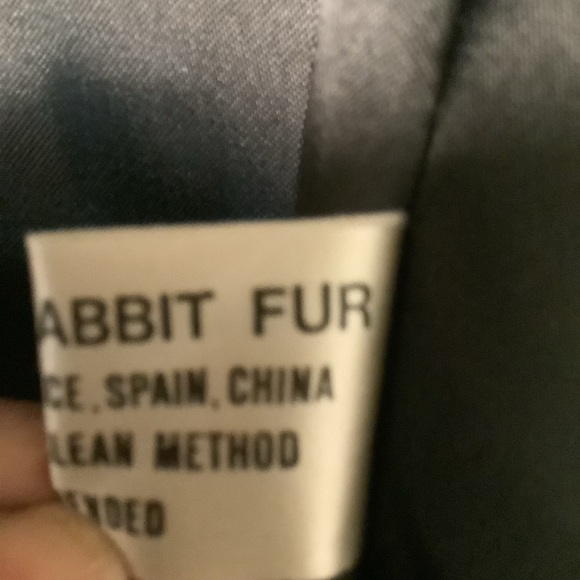 Mademolselle furs vintage L genuine black rabbit fur mob wife quiet luxury coat - Picture 6 of 14